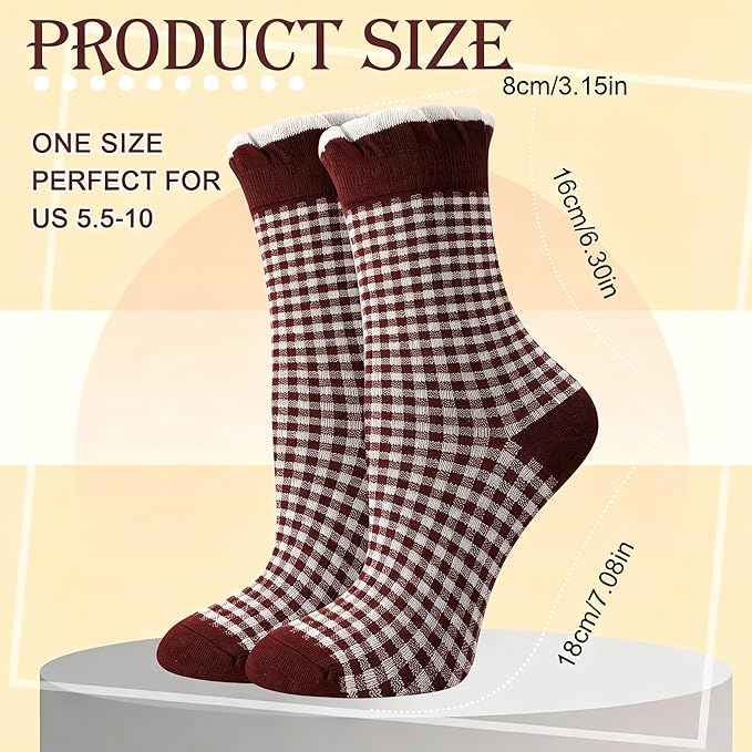 6 Pares de Calcetines con Volantes para Mujer miniatura 2
