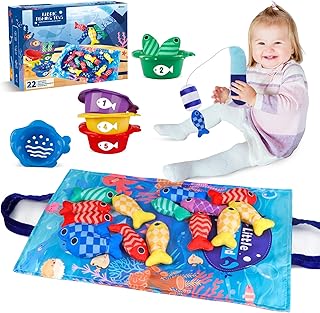 Fozcmisw Toy from 1 Year Fishing Game Baby Toy for from 6 Months Montessori Toy Baby Children's Toy Educational Games Motor Skills Toy Gifts for Babies 1-3 Years Boys Girls