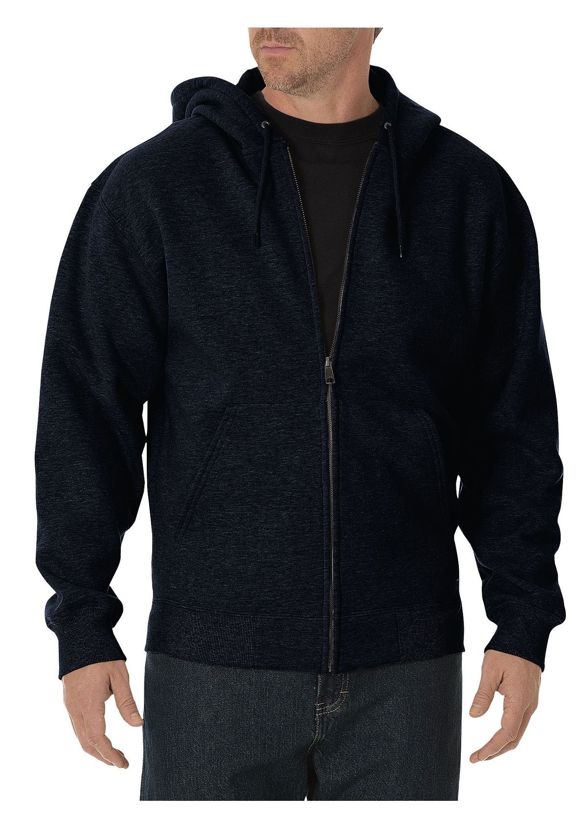 Dickies Men's Midweight Fleece Full Zip Hooded Sweatshirt