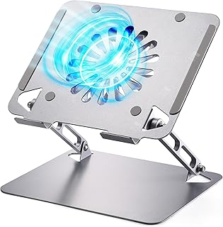 SOUNDANCE Laptop Cooling Pad with Upgrade Low-Noise Fan and 3.0 USB Hubs, Ventilated Laptop Cooler Prevent Overheating, Er...