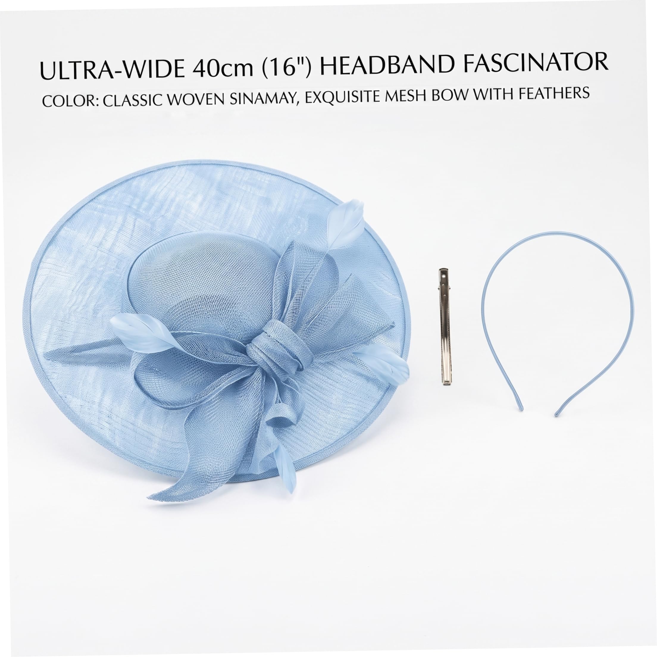 Fascinator da donna, cappelli fascinators con fiocco per donna Tea Party Sky Blue