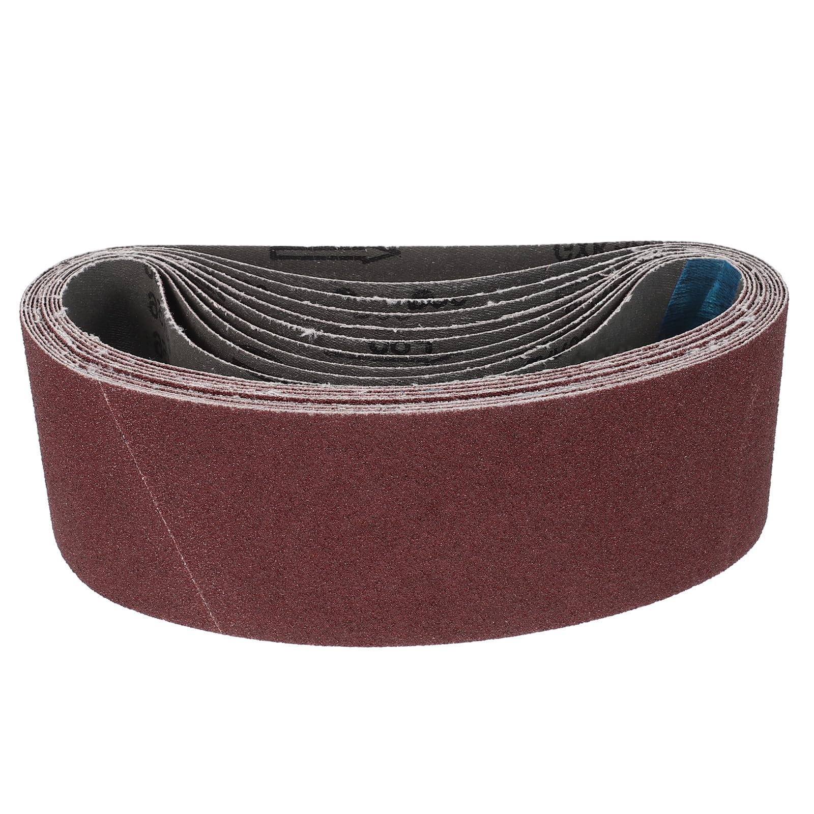 10 lijas de banda, grano 80, de óxido de aluminio, abrasivas, para lijado de pisos y pulido de bordes en talleres, 20.98 x 2.95 pulgadas.