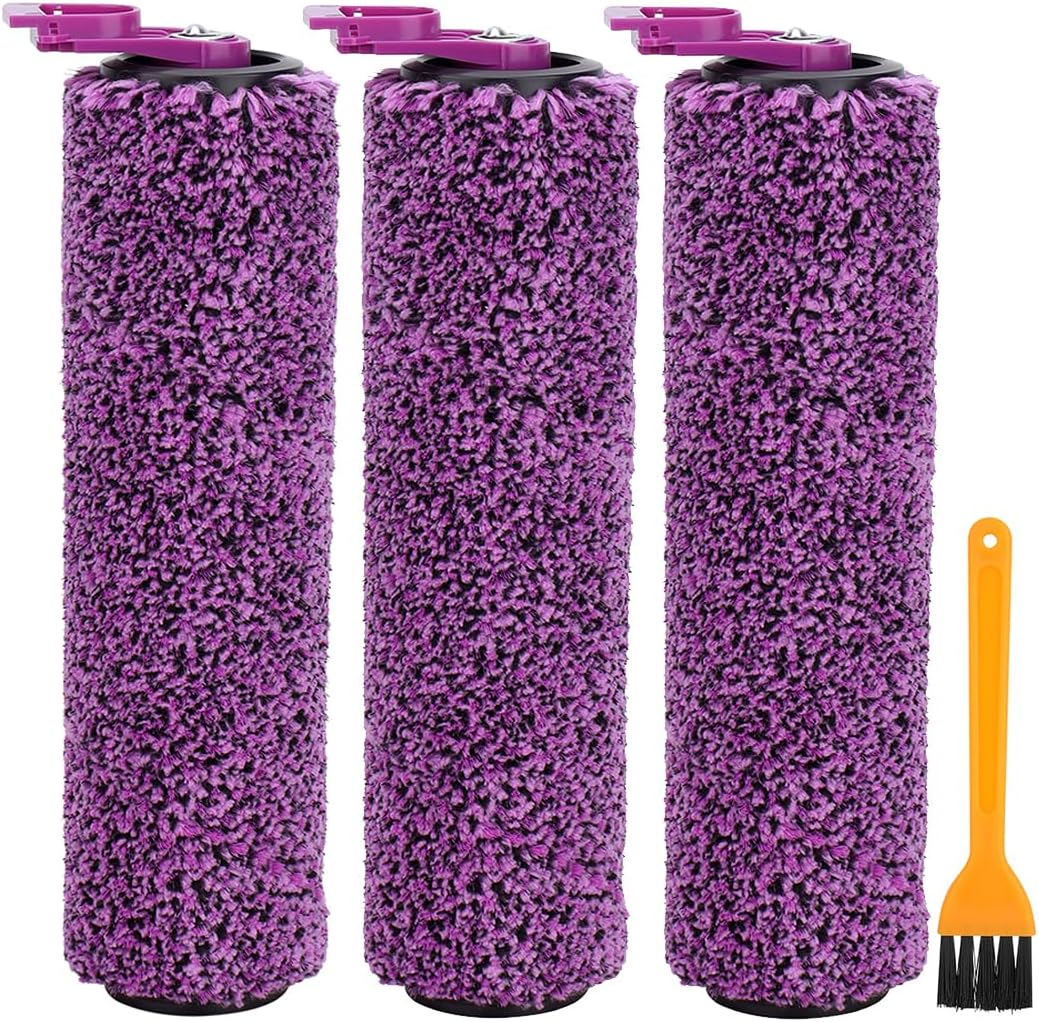 SD201 Brush Roller for Shark Steam Pickup 3-in-1 Steam Mop SD200/SD201/SD201C/SD201Q/SD205 Vacuum Cleaner, 3 Brush Roll, 1 Cleaning Tool Replacement Parts Accessories Kit