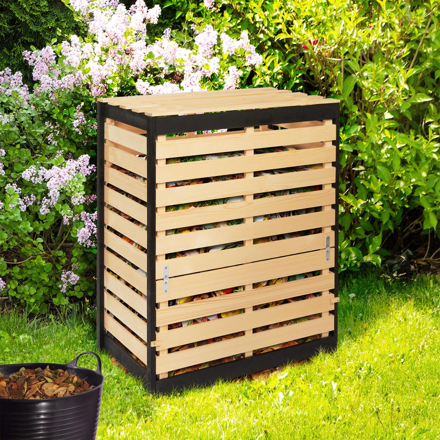 IDMarket - Bac de compostage en Bois 360L