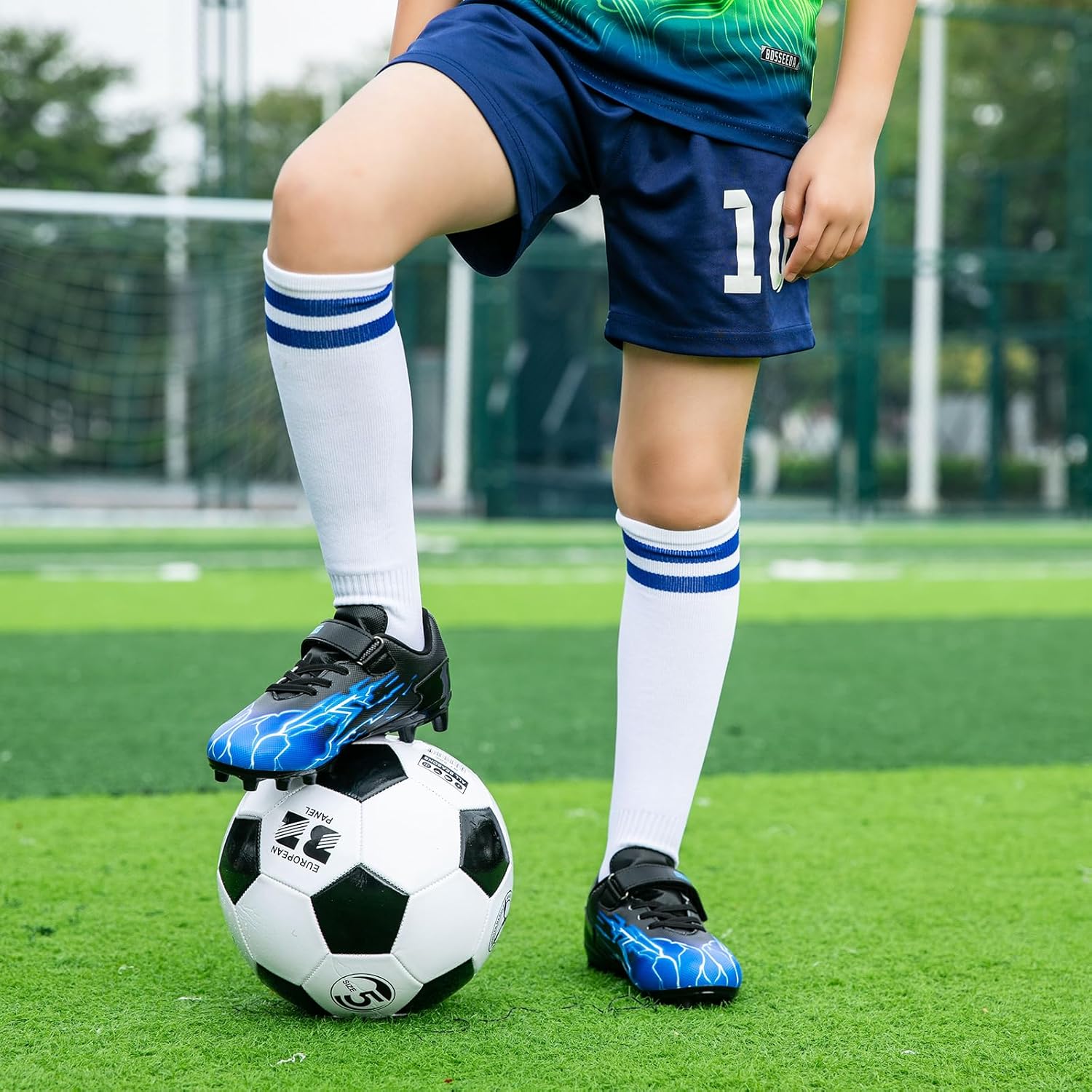 Boys Girls Soccer Cleats Kids Firm Ground Athletic Outdoor Football Cleats Running & Training Youth Baseball Shoes - Image 2