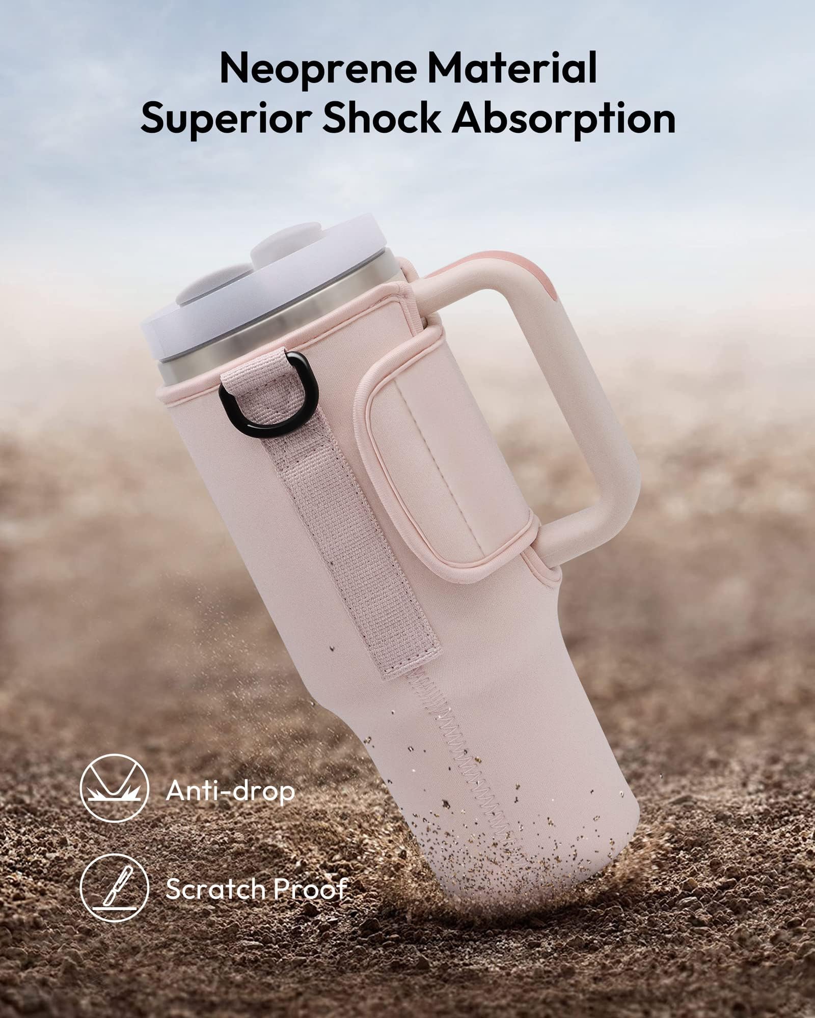 Wasserflaschen-Tragetasche Mit Schultergurt – Kompatibel Mit Stanley Tumbler 1,2 L, Rosa