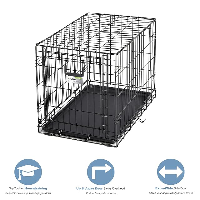 Foto 2 de 6 de MidWest Homes for Pets - Jaula Medium Ovation patentada de 76 cm para perros, de una puerta, plegable…