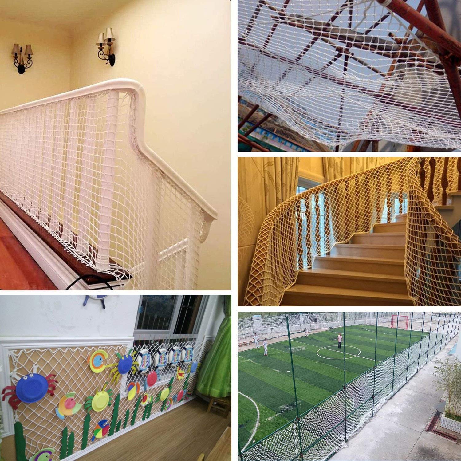 Yai Rete di protezione universale per balcone, rete di sicurezza per bambini, giocattoli, sicurezza per interni ed esterni, scale, sicurezza per bambini, rete per tralicci e piante rampicanti