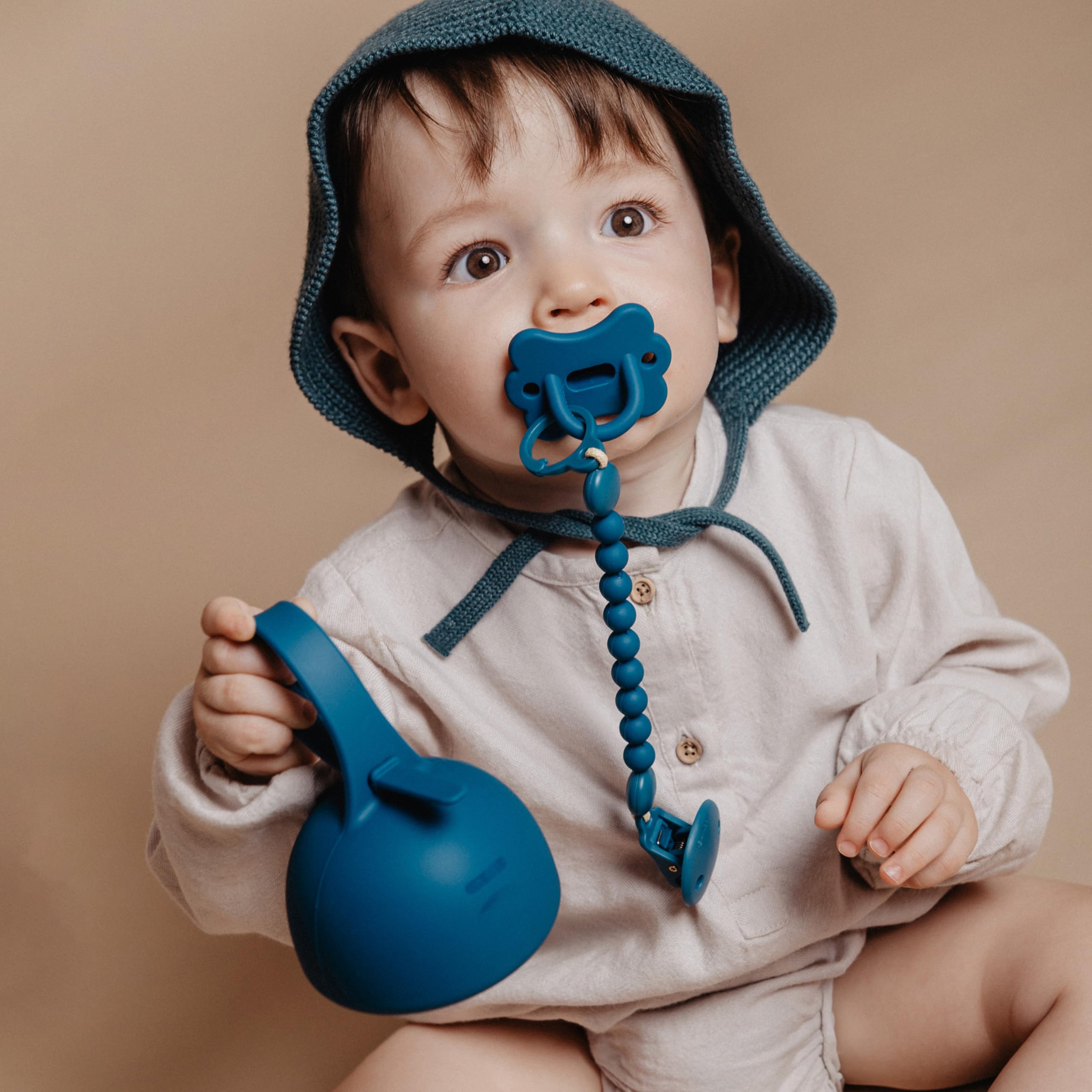 Suavinex Lot 4 Sucettes Tout Silicone SX Pro pour Bébé 6/18 Mois Réversible