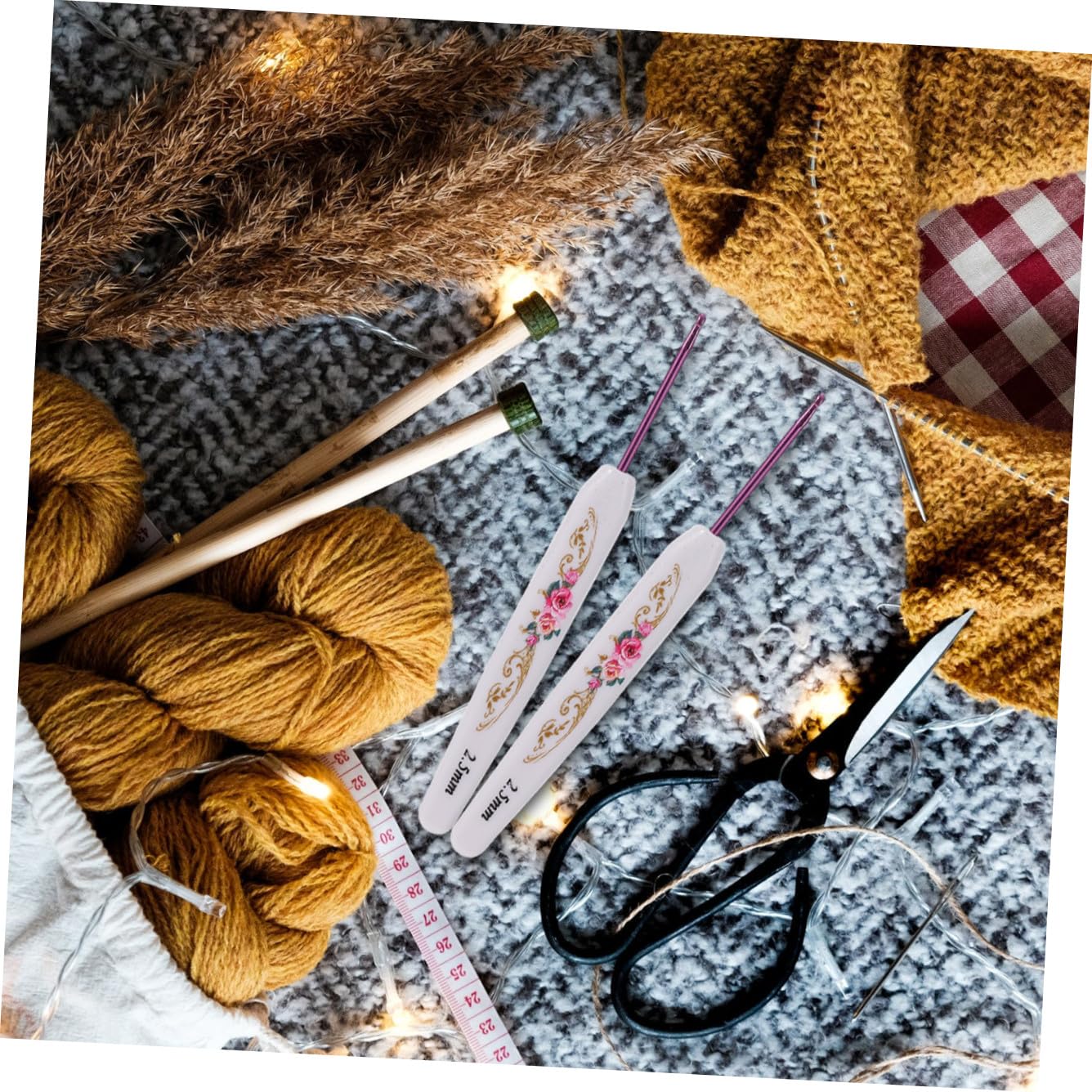 Kit de 16 Agujas de Tejer Crochet para Principiantes con Bolsa