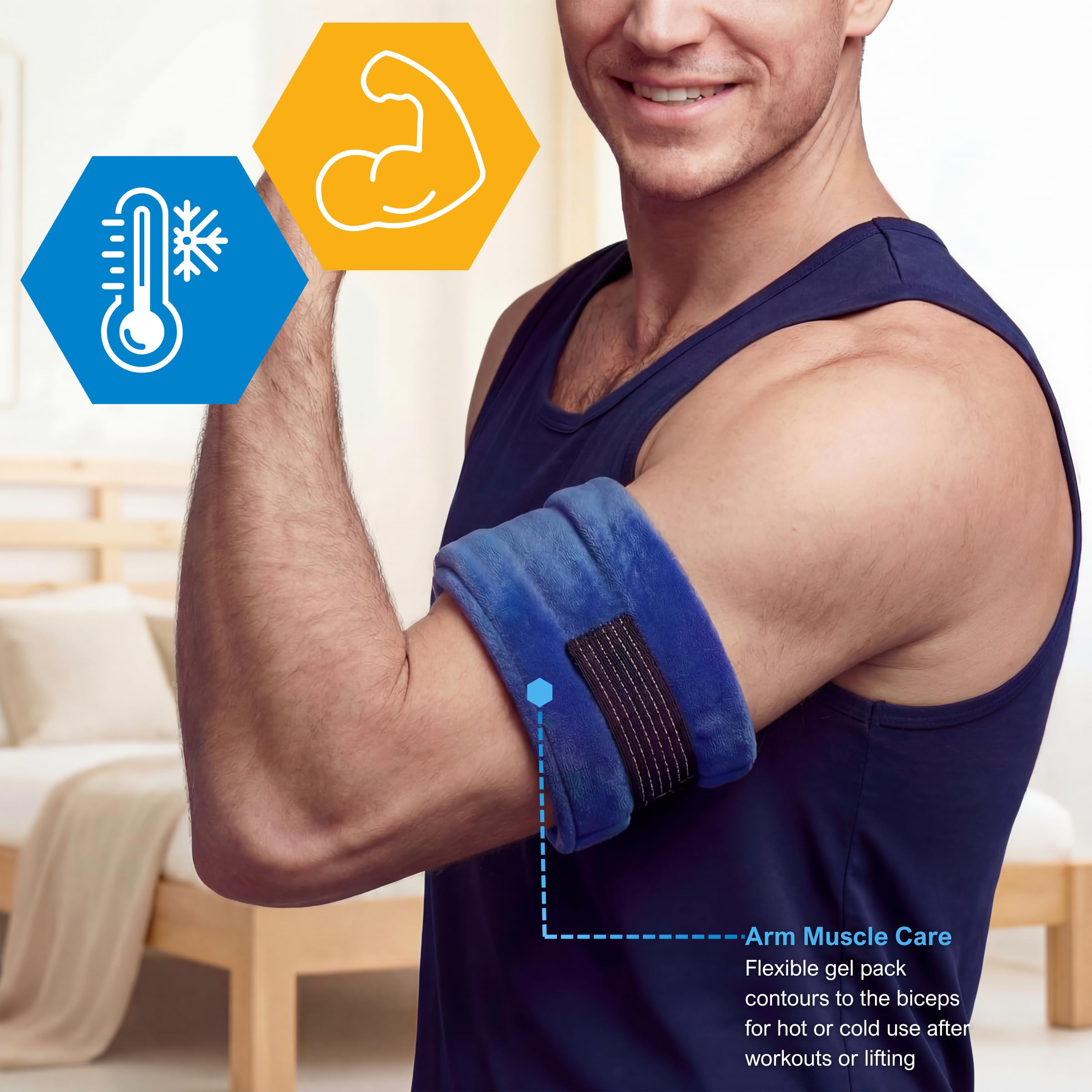 MED PRIDE Reusable Hot & Cold Therapy Gel Pack with Belt Sleeve, 2-Pack — Amazon image 3
