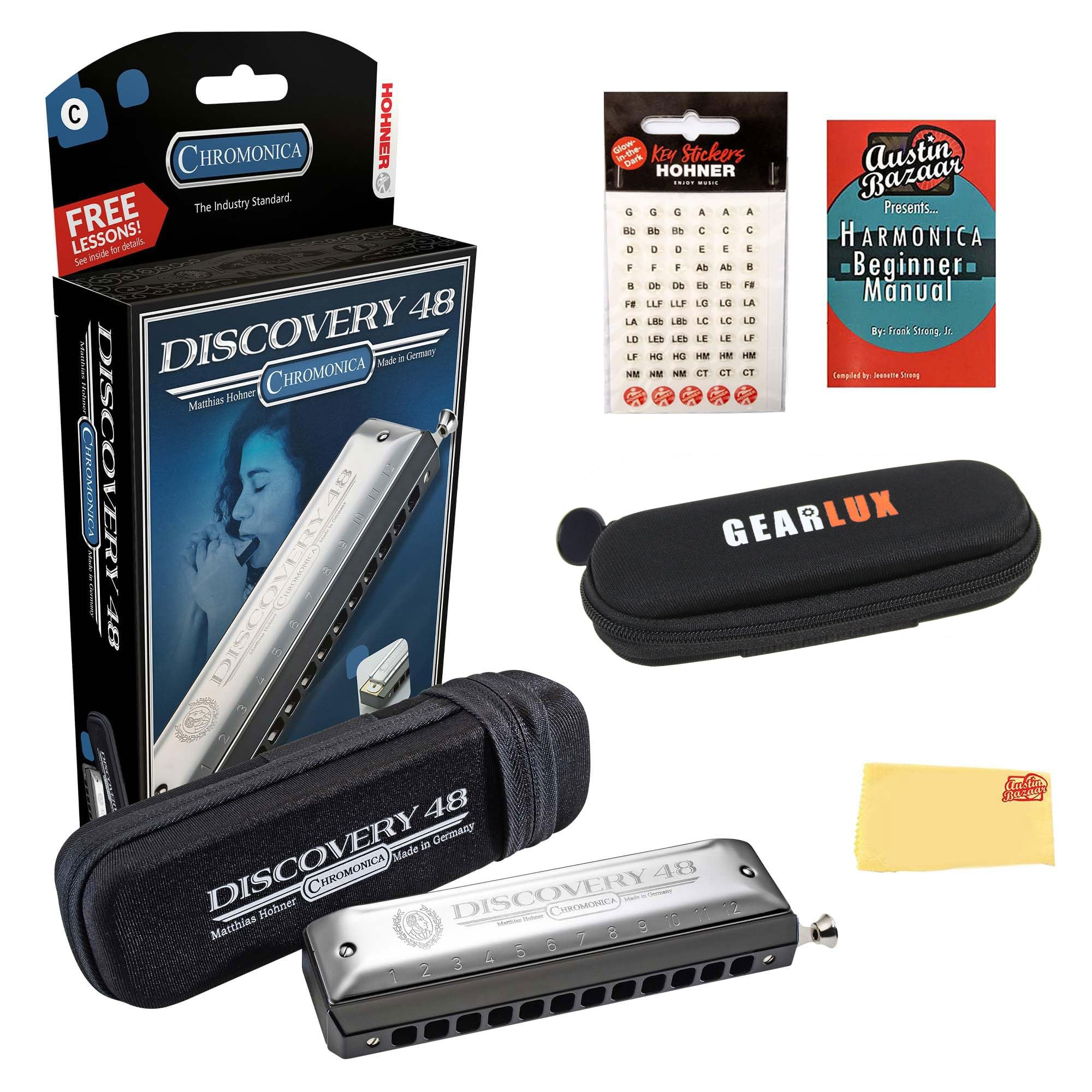 Harmony レアフォトカ48.49.50 Amazon.com: Hohner Discovery 48 Harmonica - Key of C Bundle with