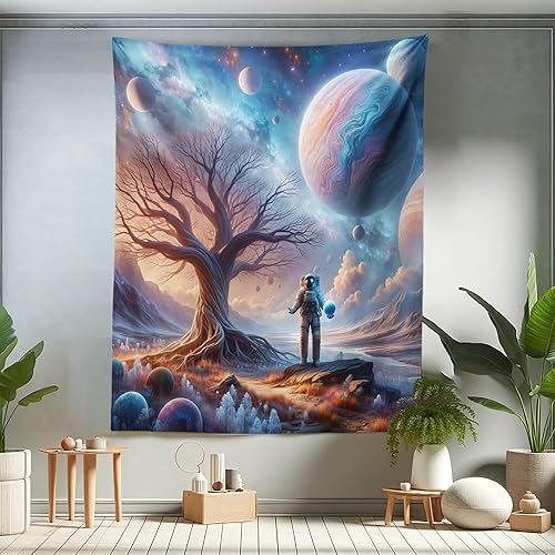 Miniatura 425 de Ambesonne Tapiz gótico, patio con hiedra encantada en la puerta antigua al bosque, colgante de pared ancho para dormitorio, sala de estar, 2-Verde