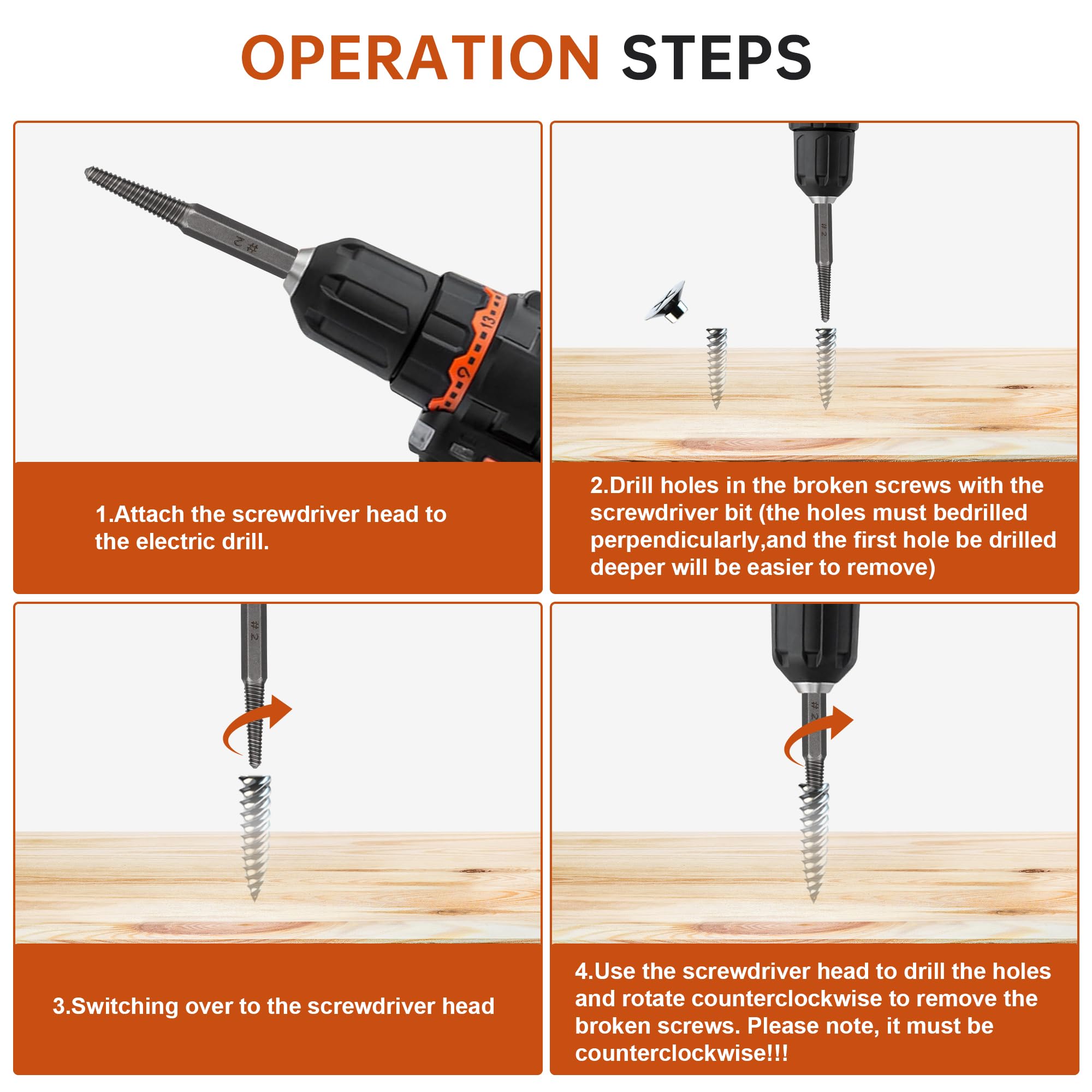 Kit Estrattore Viti Spanate Professionale–5pz Estrattori Viti Danneggiate/Bulloni Spezzati, Acciaio Temprato 5-18 mm