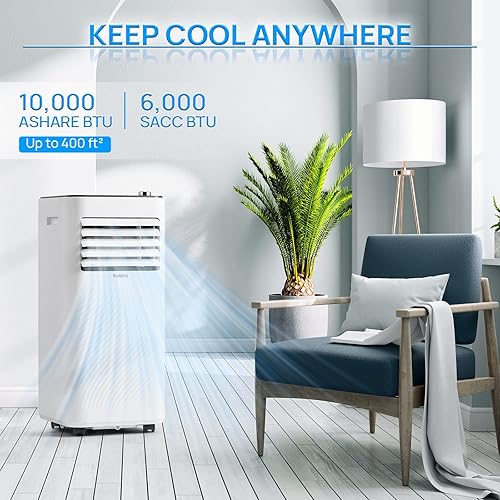 Miniatura 10 de TURBRO Finnmark - Aire acondicionado portátil de 8,000 BTU, deshumidificador y ventilador, unidad de aire acondicionado 3 en 1 para habitaciones de