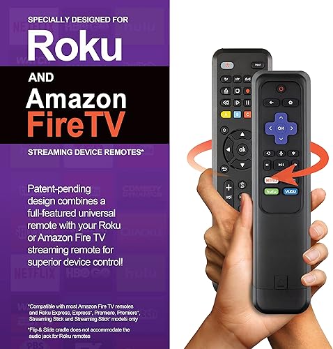 Miniatura 6 de GE Mando a distancia universal con compartimento remoto de transmisión de Roku o Fire TV, uso con Samsung, Vizio, LG, Sony, Sharp, Apple TV, TCL,