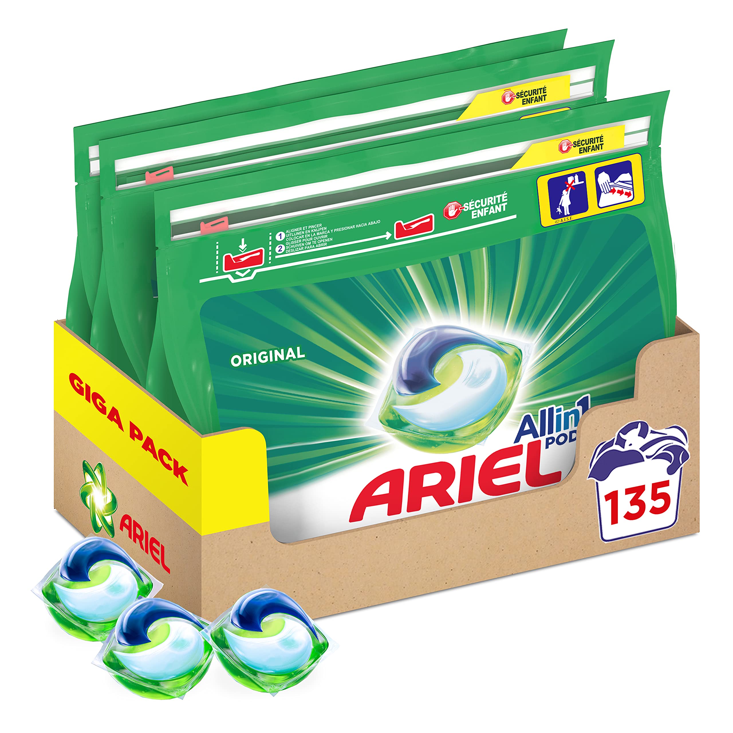 Buy Ariel Allin1 PODS Washing Liquid Laundry Detergent s / s, 135