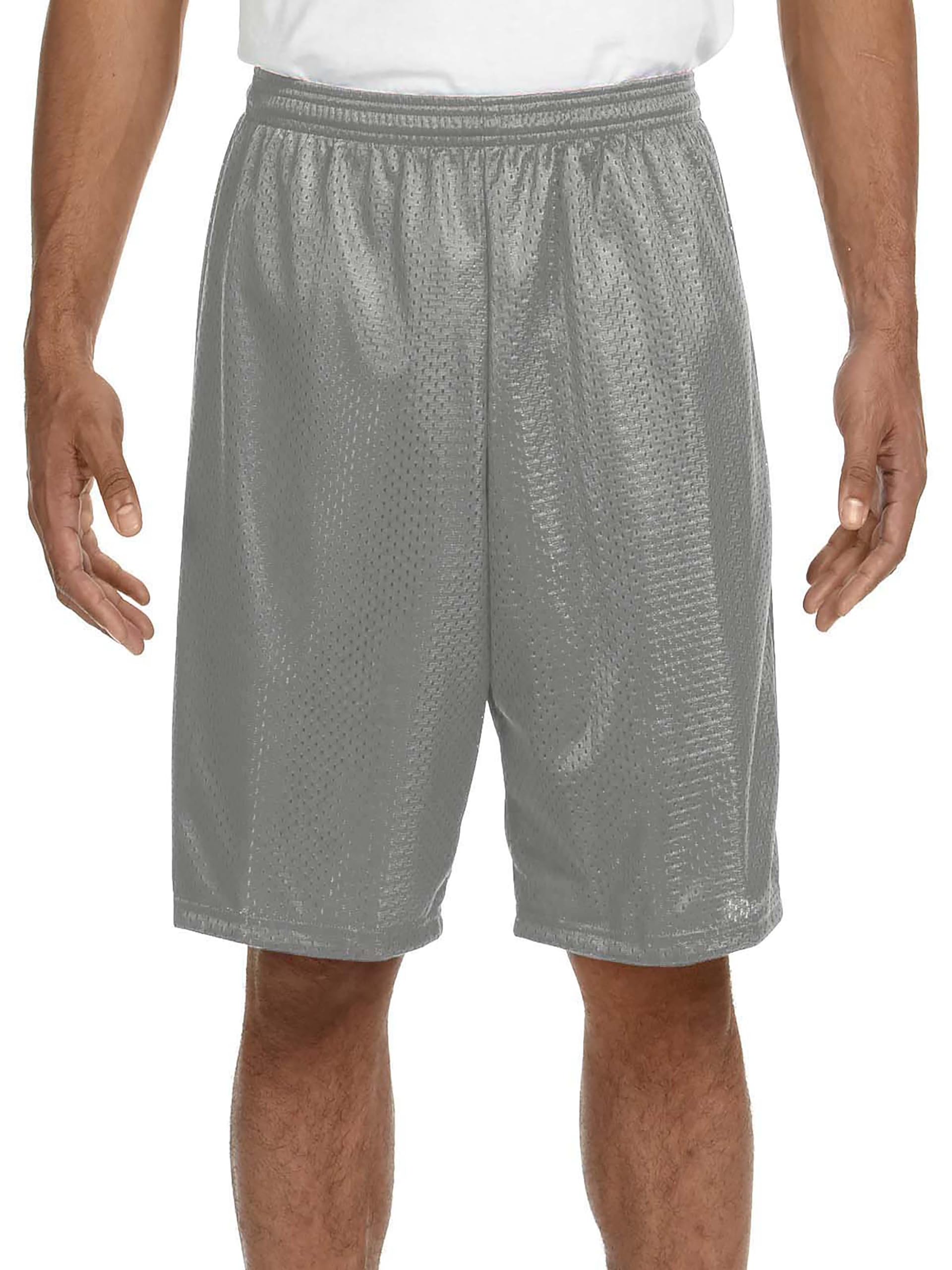 Hat and Beyond Mens Lightweight Basic Mesh Solid Basketball Jersey Workout Fitness Gym Shorts