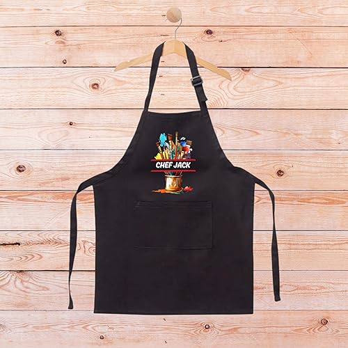 Miniatura 4 de Personalized Artist Apron with Name  Custom Painting Apron for Women & Men  Colorful Art Brush Design Gift for Creatives
