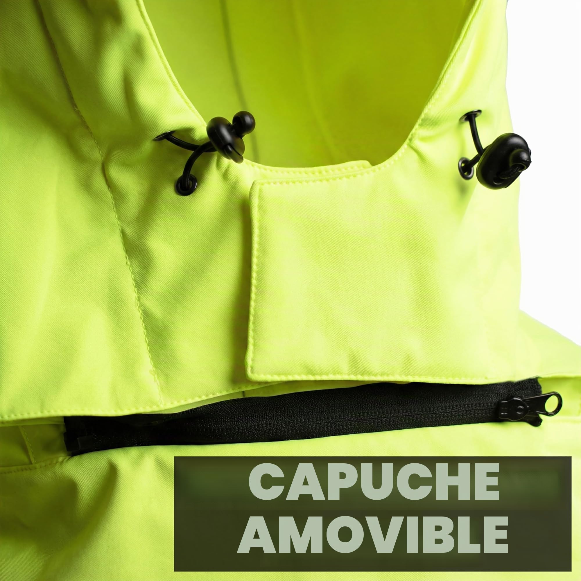 ACE Neon Veste de sécurité - Veste de sécurité softshell robuste avec réflecteurs et capuche amovible - EN ISO 20471 - Jaune - XL