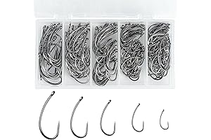 200Pcs Premium Barbless Circle Hooks for Carp Fishing