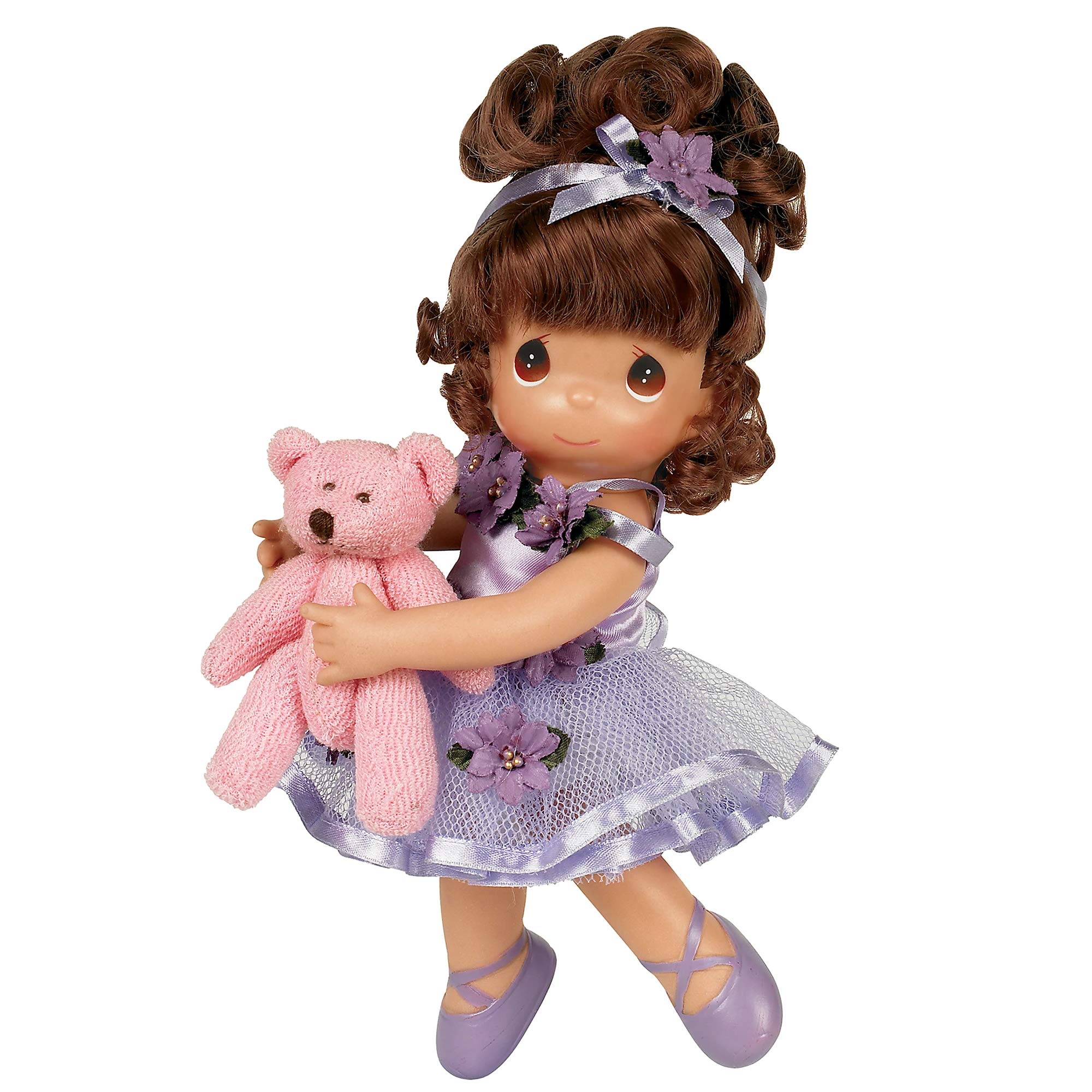 The Doll Maker Precious Moments Dolls, Linda Rick, Dance with Me, Ballerina, Brunette, 9 inch Doll