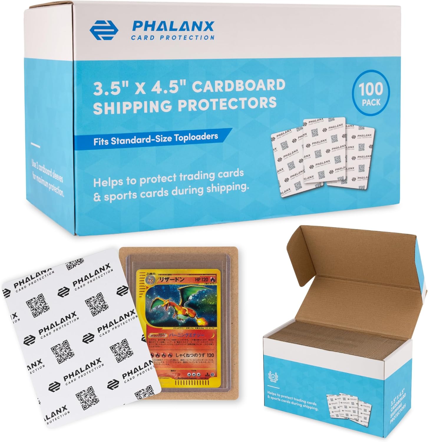 Phalanx Trading Card Shipping Protectors 3.5" x 4.5" (100