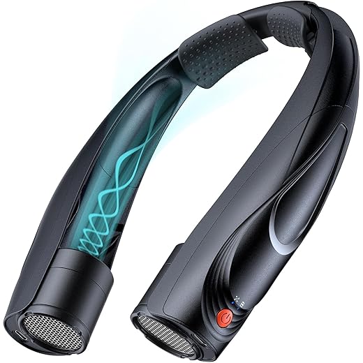 Portable Neck Fan- Hands Free Personal Fan, 6 Speeds 6000mAh Long-Lasting Battery Faster Cooling, USB-C Rechargeable, 360° Airflow, Quiet Gifts for Women Men Office Travel Outdoor