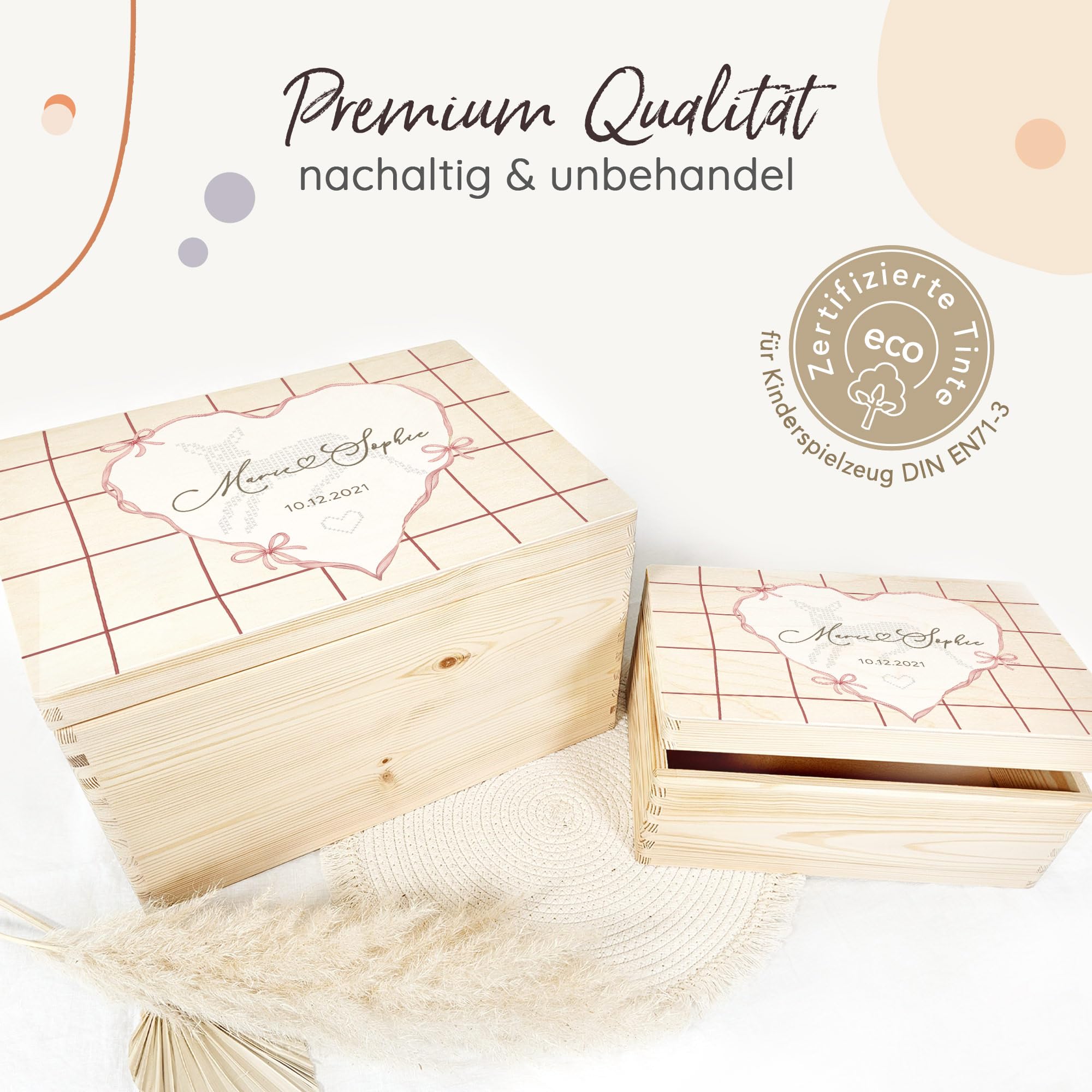 Little Deco Personalisierte Erinnerungskiste, Liebesgeschenk, Erinnerungsbox Hochzeit, Geschenke für Paare, Hochzeitsgeschenk, Schatzkiste, Geschenk zum Valentinstag oder Jahrestag XHL1197-04