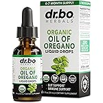 Oregano Oil Organic Liquid Drops - 6 Month Supply Organic Oil of Oregano Drops Liquid Tincture Extract, Cleanse, Detox, Immune Support, Digestive Gut Health - Pure Vegan Non-GMO Herbal Tincture 1 oz