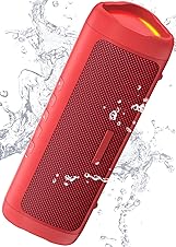 [50% off] Bluetooth Speaker Gifts for Men: Portable Wireless, IPX5 Waterproof, White Elephant Gifts for Adults, Stocking Stuffers for Teens Boy Girl, Up to 20H Playtime, TWS Pair, for Home/Party/Outdoor (Red)