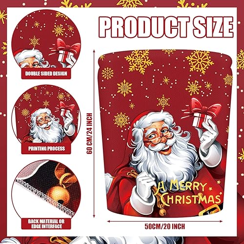 Vista 62 de 6 fundas para respaldo de silla de Navidad, fundas para sillas de Navidad, para comedor, cocina, hotel, boda, ceremonia, decoración de fiesta