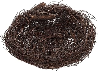 Yardwe Rattan Bird Nest Bird Nest Bird Cages for Parakeets Chicks Decoration Artificial Simulated Bird Home Decoration Dinner Table Decor Centerpiece Table Decorations Home Supply Birds