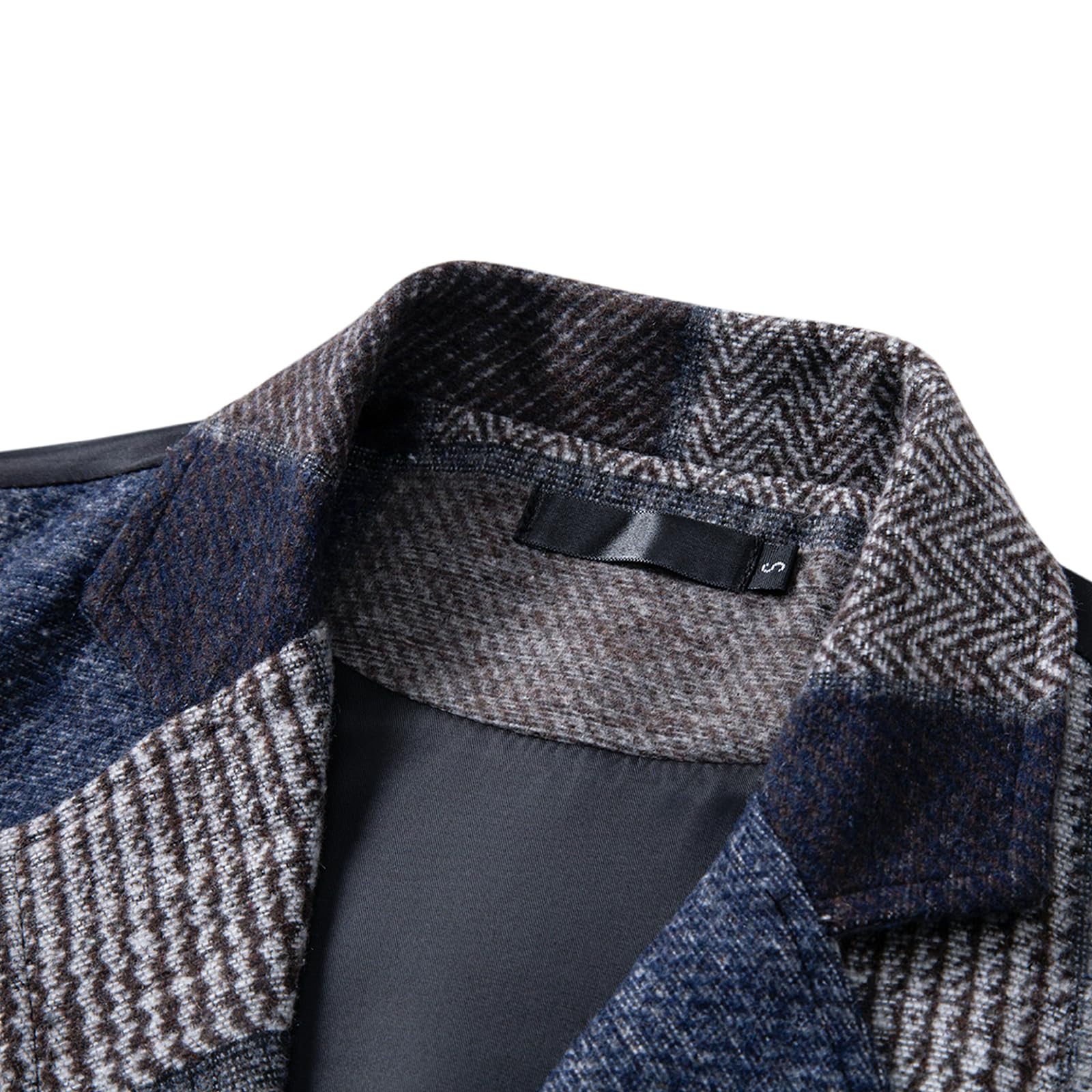 MakingDa Chaleco de traje para hombre, casual, vintage, patchwork, ajustado, cuello en V, con bolsillo