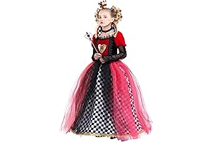 Kids Queen of Hearts Costume Girls, Fall Into Wonderland