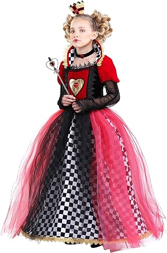 Disfraz de reina de corazones para niñas