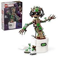 LEGO | Marvel Groot Ballerino, Personaggio Giocattolo da Costruire con Funzione Danzante