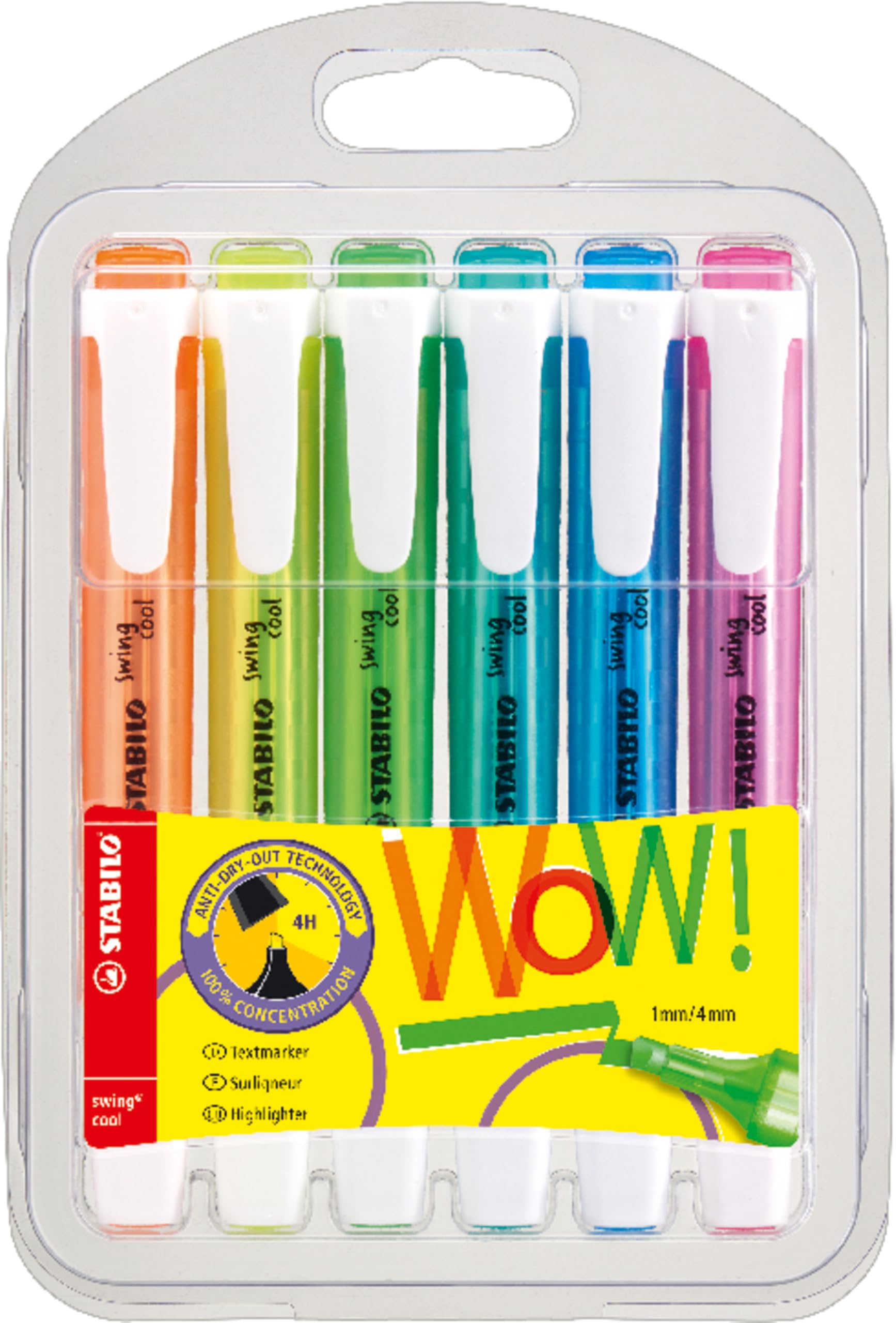 swing cool - Highlighter - Pack of 6 - Assorted Colours