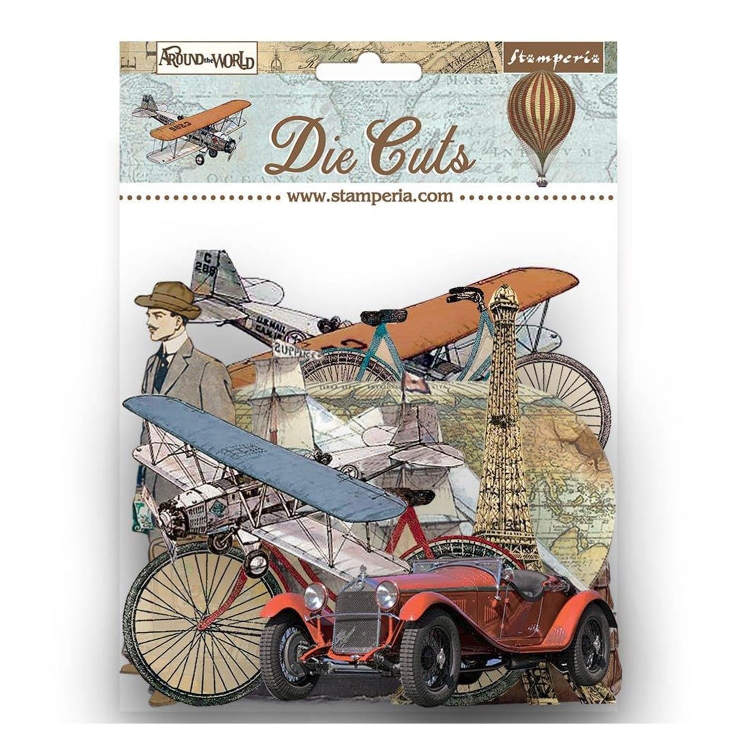 Stamperia Bronze Around The World Die Cuts Assorted