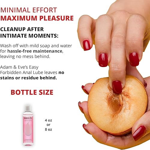 Miniatura 5 de Adam & Eve Forbidden - Lubricante anal a base de agua, gel anal para privacidad y juguetes, textura suave no pegajosa de larga duración, juego anal