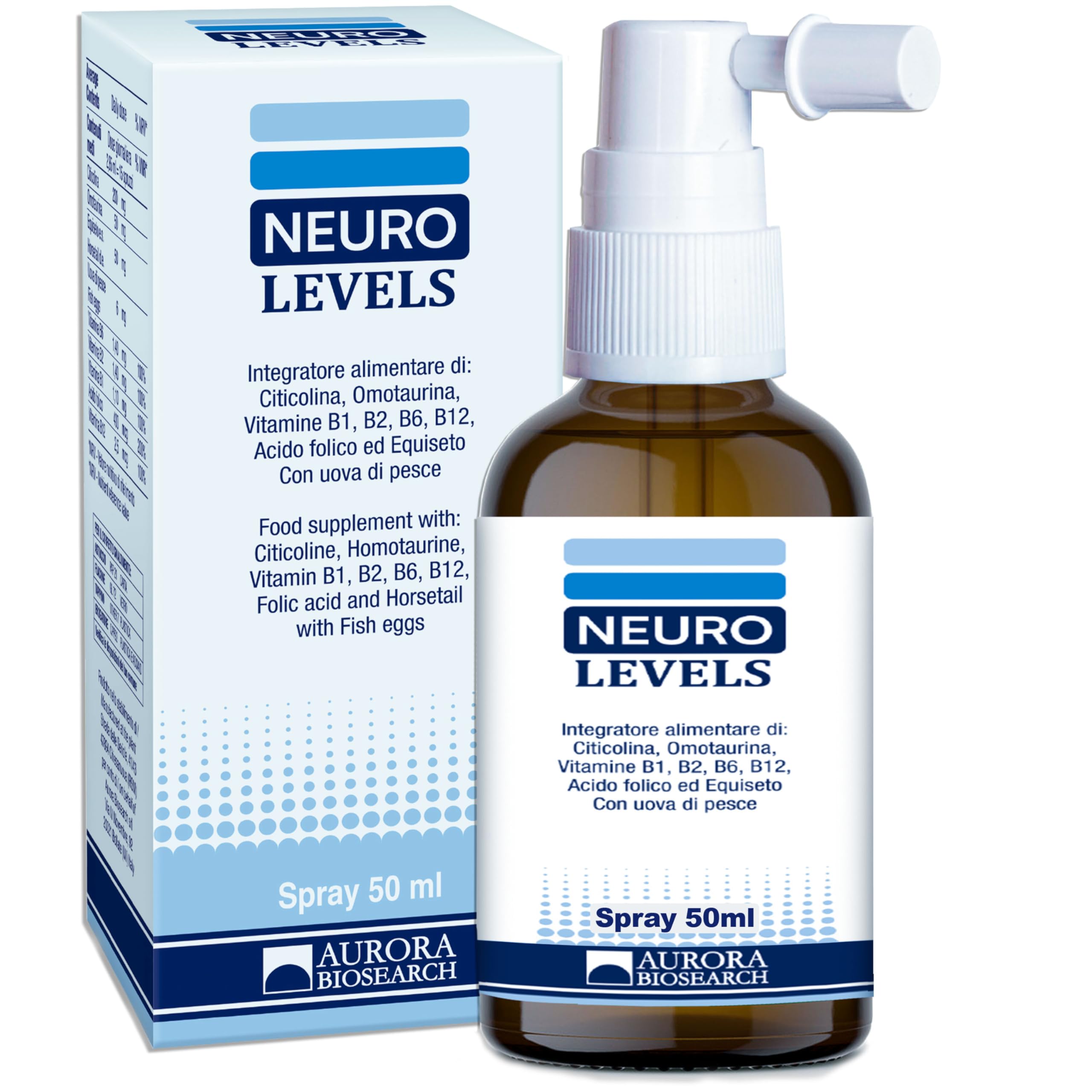 Integratore Completo per Memoria, Attenzione, Burnout, Stress Stop, 50 ml Spray orale con Stamisoma (Confezione da 1)