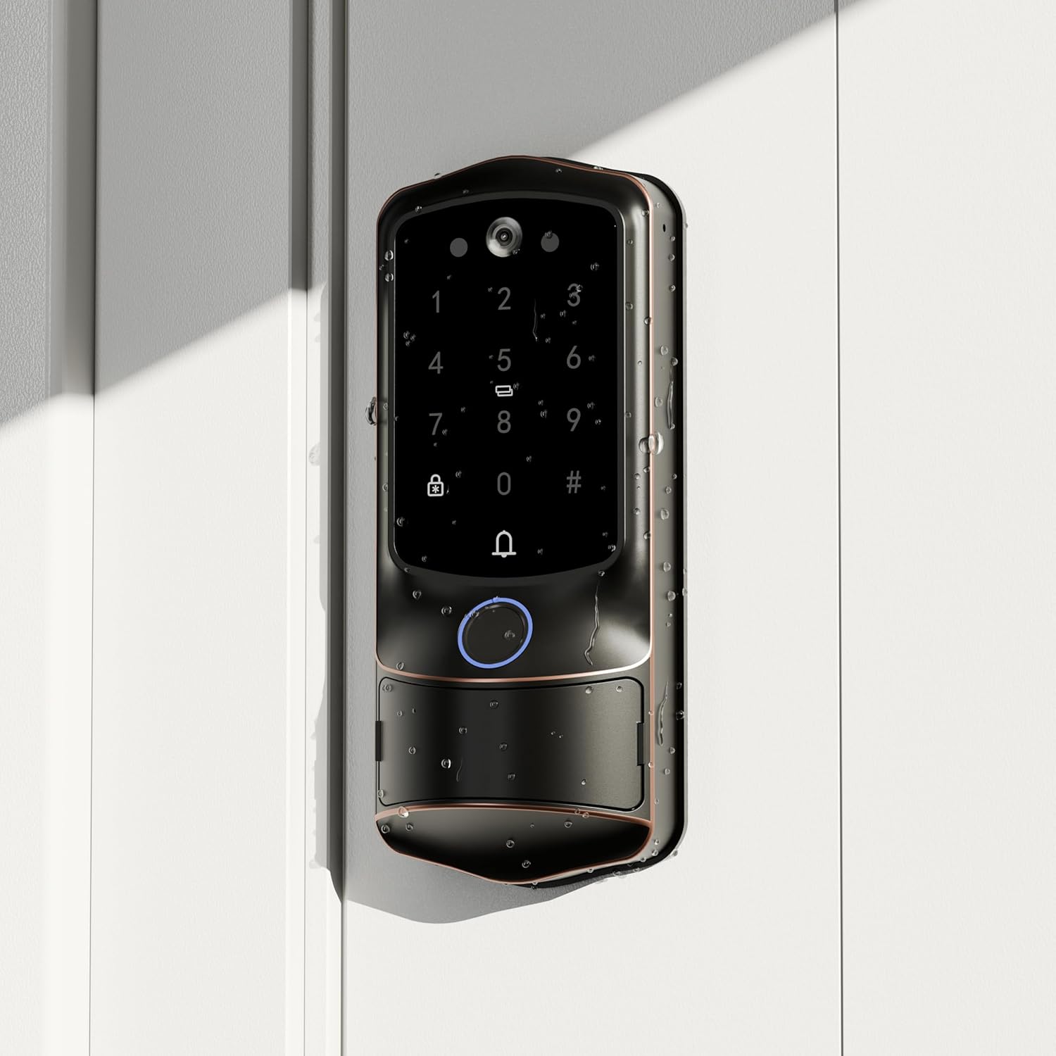 Smart Lock – Keyless Entry Door Lock with Fingerprint, Wi-Fi App Control, Video Doorbell, Auto-Lock, 2-Way Audio- Smart Door Lock for Home Security and Airbnb Rental