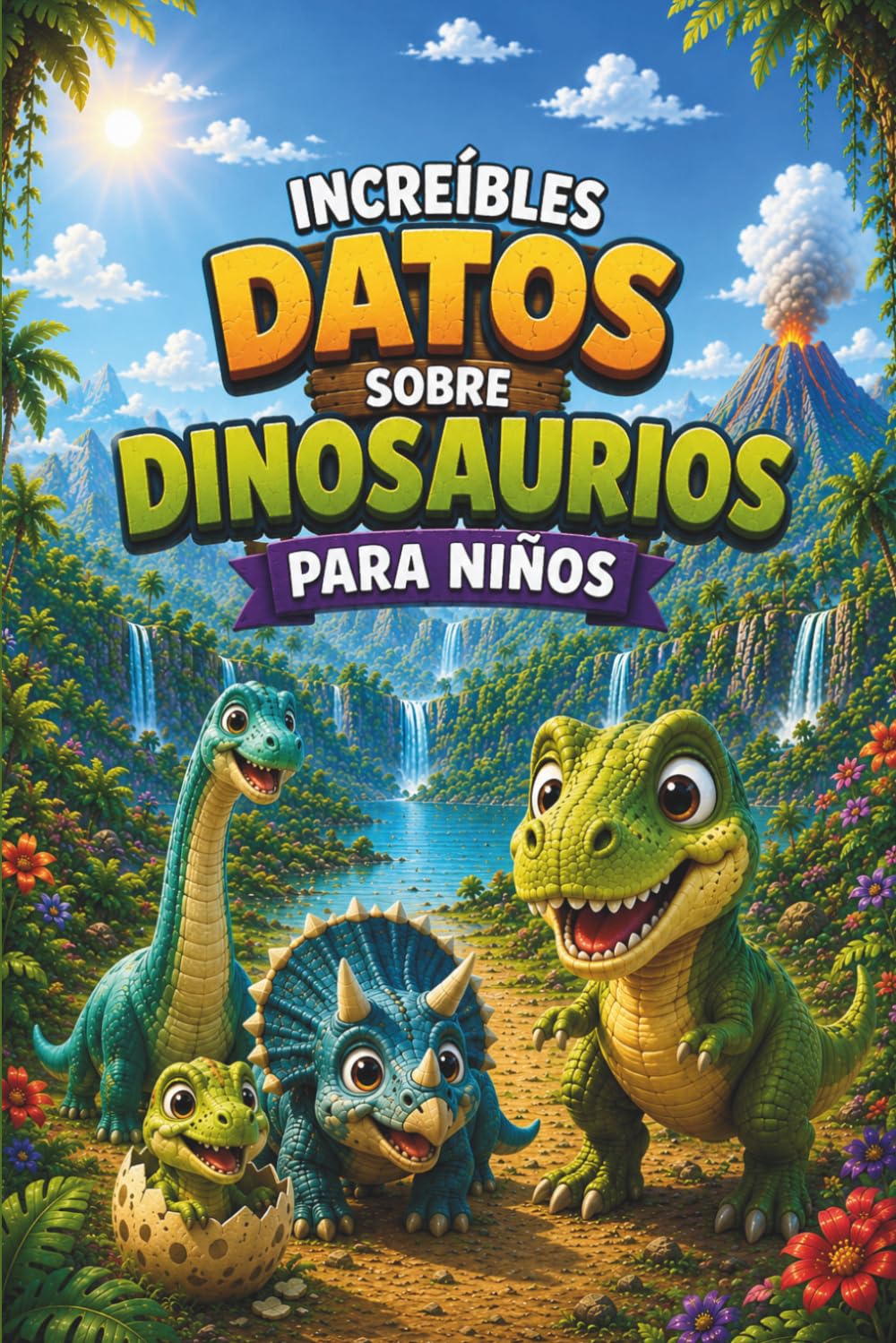 Increíbles datos sobre dinosaurios para niños: 43 dinosaurios fascinantes, datos curiosos e ilustraciones a todo color para pequeños exploradores (El mundo animal de Lunabu)