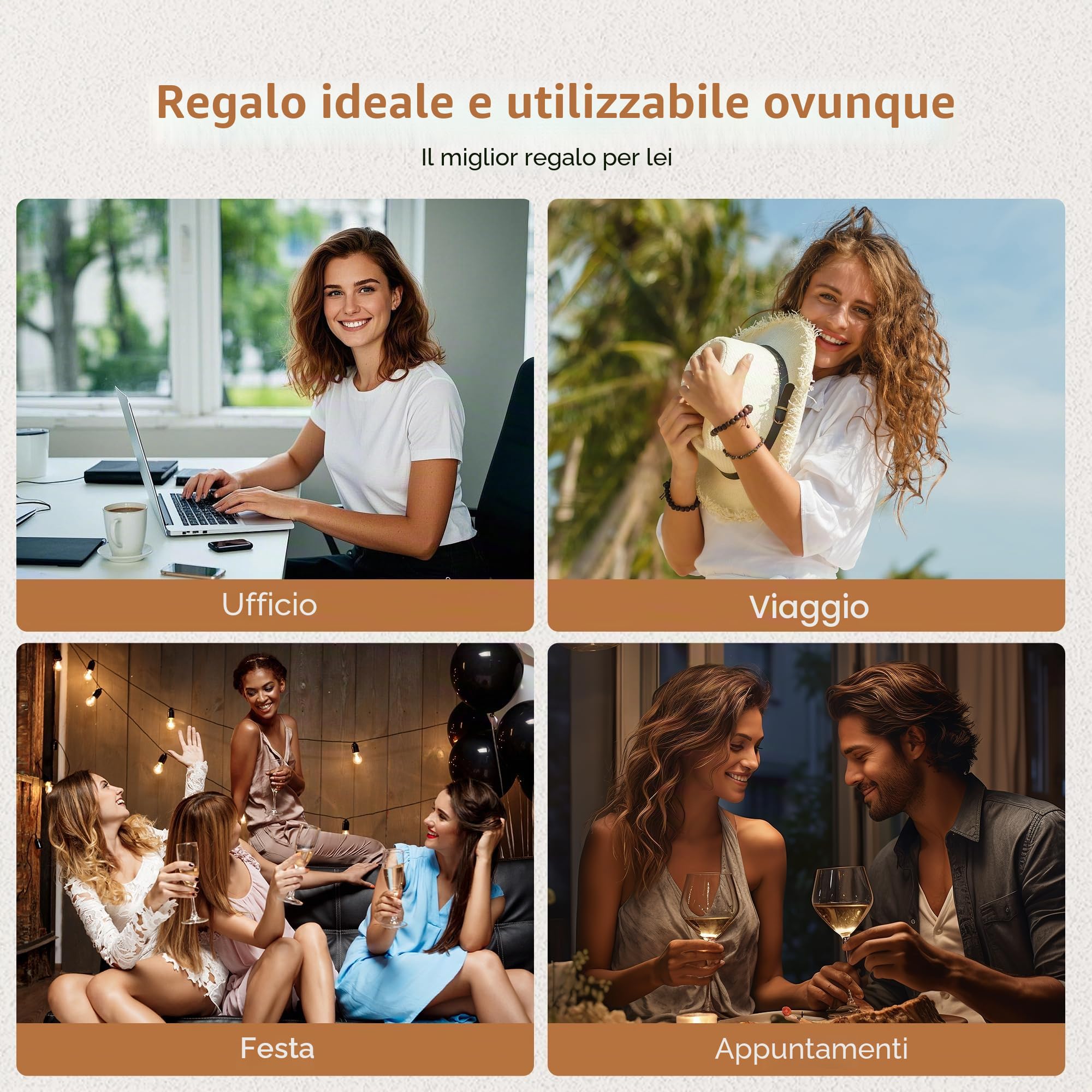 UKLISS Ferro ondulato per capelli Beach Waves, ferro arricciacapelli adatto per principianti, ferro ondulato ionico per capelli corti e lunghi con display LCD a 12 temperature (120-230℃)