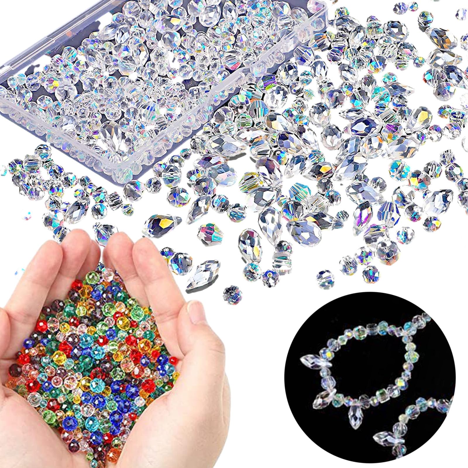 Catena Strass 4.5m Argento - Decorazione Cristallo Per Abiti, Borse E Matrimoni - Foto 3