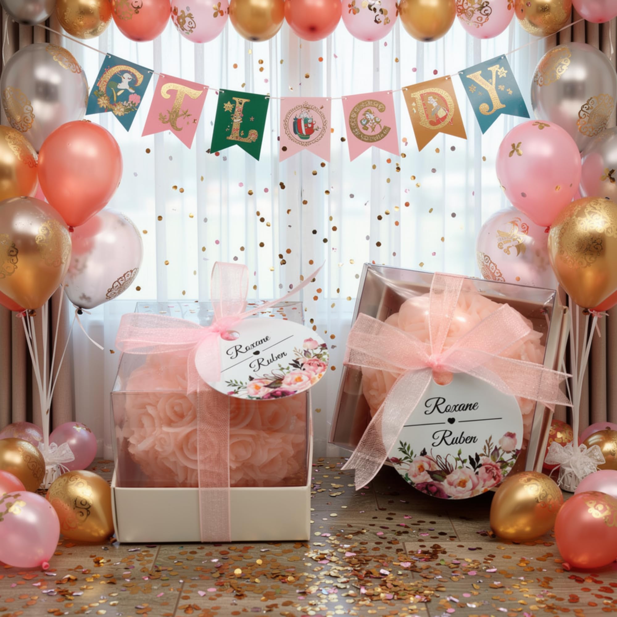 cadeau mariage invité bougie personnalisée, Rose 50 Pièces parfumées bougie remerciement Idée petit cadeau pour merci baptêmes our mariage, cadeaux de fête, fiançailles