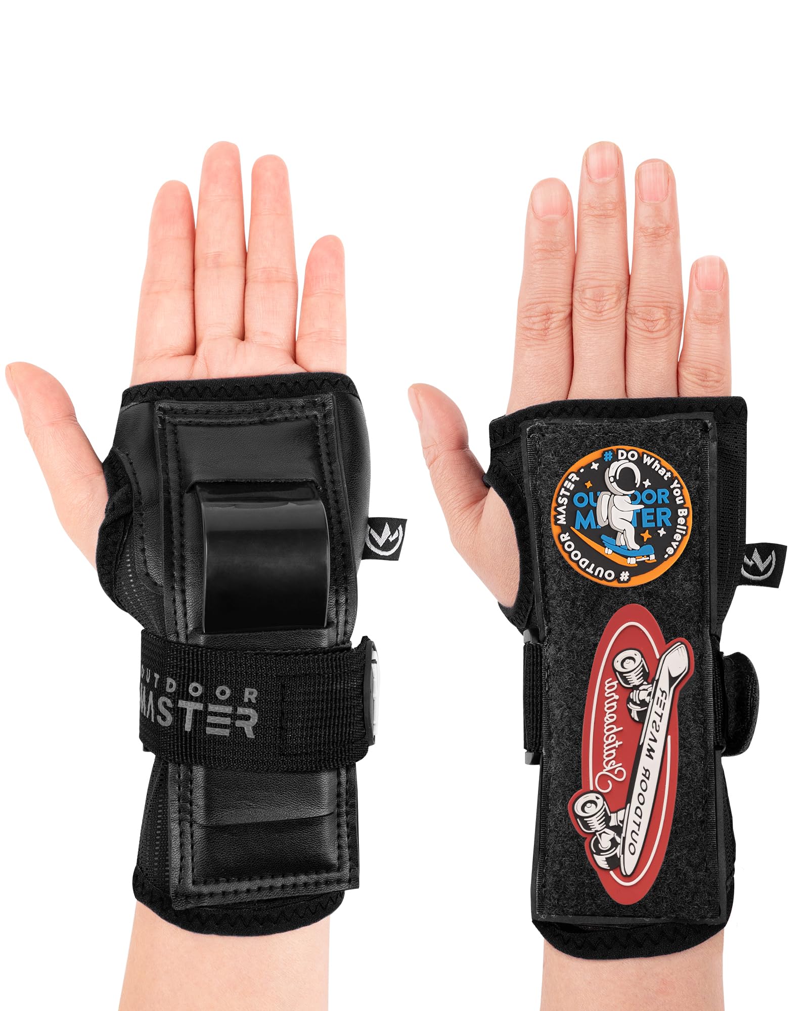 OutdoorMaster Wrist Guards for Snowboarding, Skating, Skateboarding, Impact Resistant Wrist Brace with Splints and Adjustable Strap, Wristsaver Wrist
