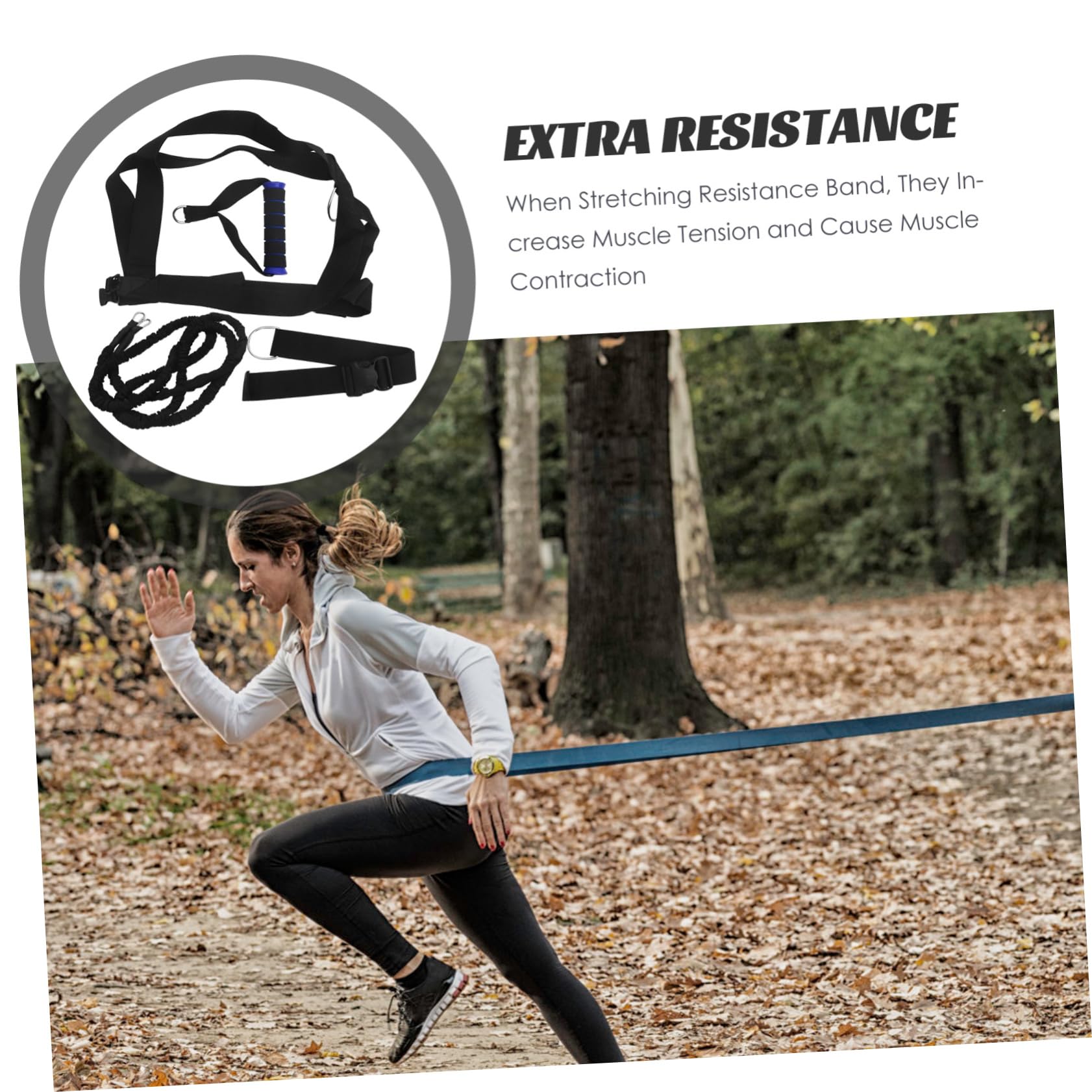 SUPVOX Bandas De Resistencia Dobles para Entrenamiento De Agilidad y Fuerza, Cuerda Elástica De Látex Natural De 3 Metros, para Sprint y Saltos, Adecuado para Uso Gimnasios y Exteriores