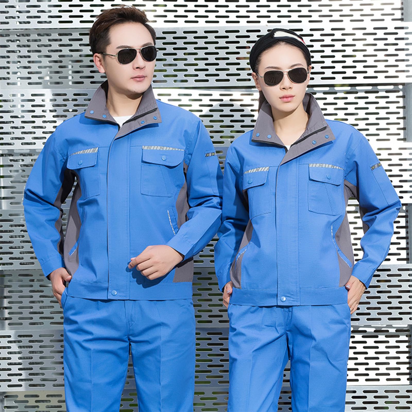 Mono De Manga Larga Zip Up Overoles Para Hombres Mujeres, Ropa De Trabajo Con Bolsillos Múltiples Taller Mecánico Ropa De Trabajo