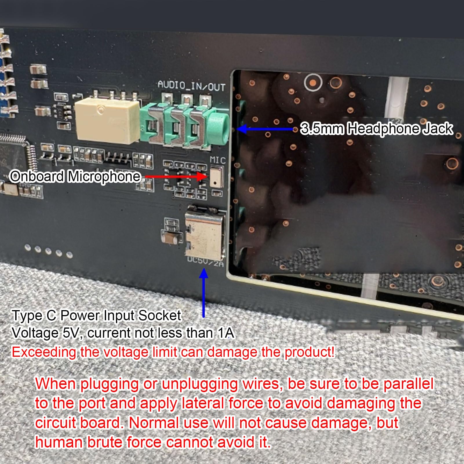Analizator Widma Dźwięku Zegara, Wejście AUX i Mikrofonu 3,5 Mm Bluetooth Domowy Analizator Widma Dźwięku Wyświetlacz Pełnozakresowy do Samochodu i Domu (Biały AK2518-W)